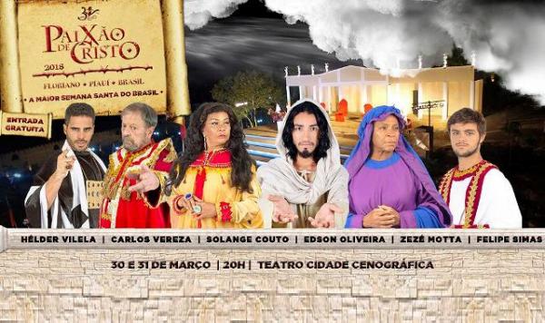 Grupo Escalet anuncia elenco convidado para Paixão de Cristo 2018.(Imagem:Paixaodecristopi)