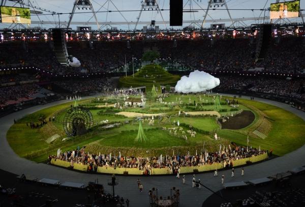 Cerimônia de abertura em Londres 2012: evento mais caro deve ter ingressos a R$ 2.300 no Rio.(Imagem:AFP)