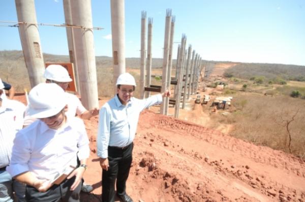 Visita às obras da Ferrovia Transnordestina.(Imagem:Marcelo Cardoso)