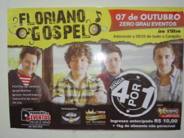 Será realizado em outubro o evento ?Floriano Gospel?.(Imagem:FlorianoNews)