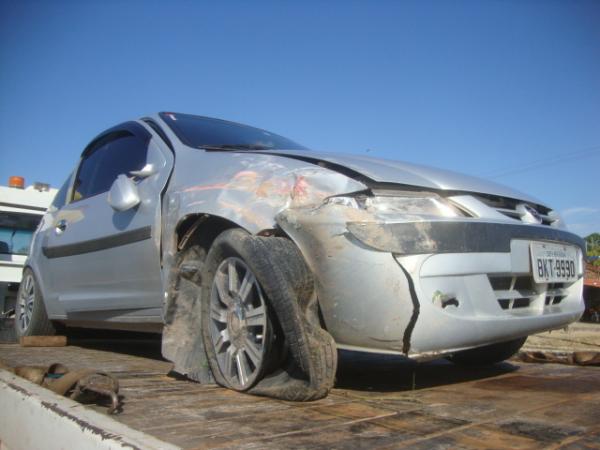 Celta envolvido no acidente(Imagem:redação)