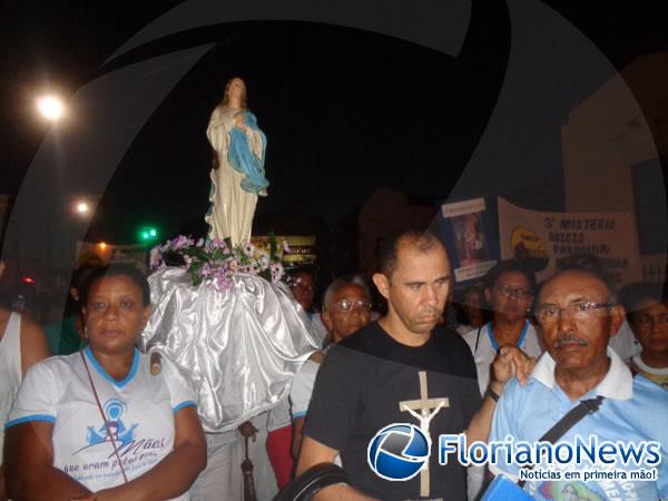 4ª caminhada com Nossa Senhora encerra mês mariano em Floriano.(Imagem:FlorianoNews)