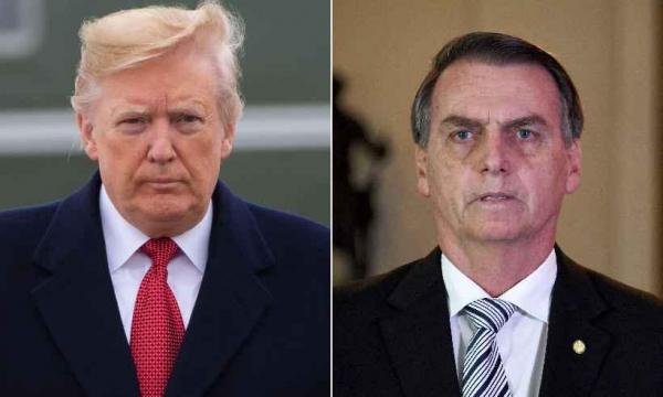 Bolsonaro e Trump encontram-se dia 19.(Imagem:Saul Loeb/AFP; Evaristo Sá/AFP)