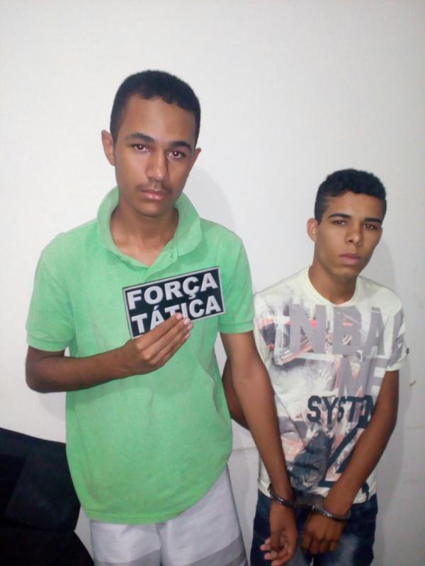 Leonardo Oliveira Marques e André Felipe de Oliveira Pinheiro, ambos acusados de roubo.(Imagem:Divulgação/PM)