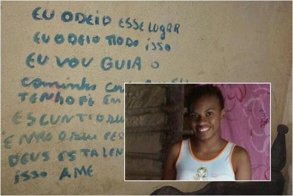 Adolescente desaparece e deixa mensagens na parede do quarto em Amarante.(Imagem:Reprodução)