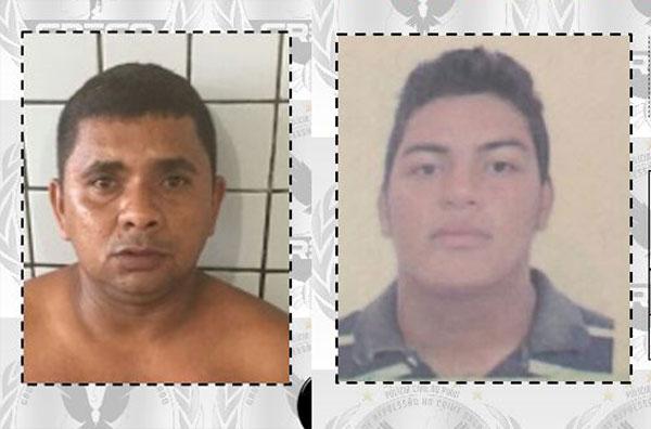 Marcelo Negão, um dos supostos líderes, e João Gordim, presos neste sábado.(Imagem:Divulgação/Polícia Civil)