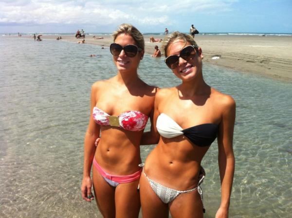 Bia e Branca Feres em Jericoacoara.(Imagem:Twitter / Reprodução)