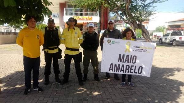 Exposição de veículos batidos busca conscientizar condutores em Floriano.(Imagem:FlorianoNews)