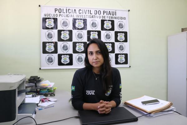 Luana Alves, delegada do Núcleo Policial Investigativo de Feminicídio.(Imagem: Lucas Pessoa/G1 PI)