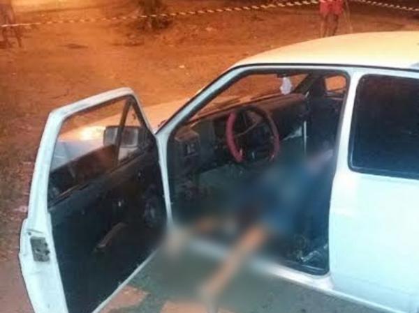 Vítima morreu após ser alvejada com vários tiros de arma de fogo.(Imagem:Polícia Militar)