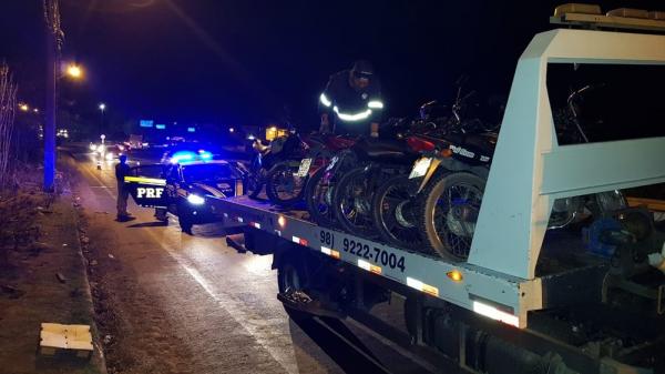 97 veículos foram apreendidos por irregularidades diversas durante o final de semana no Piauí.(Imagem: Polícia Rodoviária Federal)