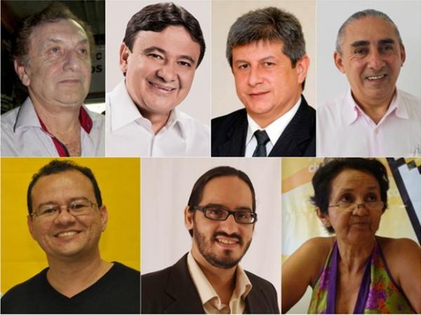 Sete candidatos disputam o voto dos eleitores para o cargo de governador.(Imagem:G1 Piauí)
