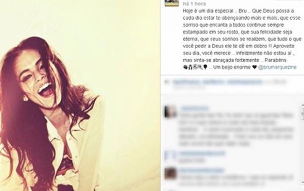 Neymar posta mensagem de aniversário para Bruna Marquezine. (Imagem: Instagram)