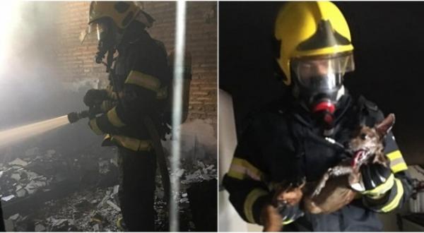 Corpo de Bombeiros é acionado após incêndio a residência em Floriano.(Imagem:Divulgação/Corpo de Bombeiros)
