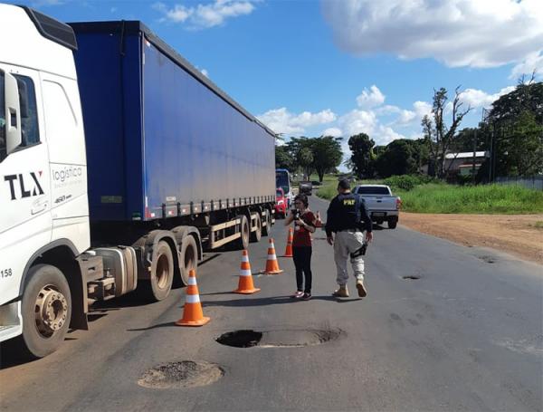 PRF alerta sobre risco de rompimento parcial na BR-343 em Teresina(Imagem:PRF)