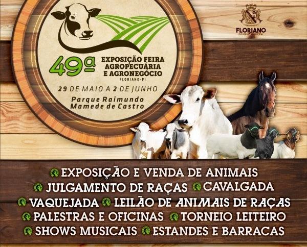 49ª Exposição Feira Agropecuária de Floriano começa nesta quarta-feira.(Imagem:Divulgação)