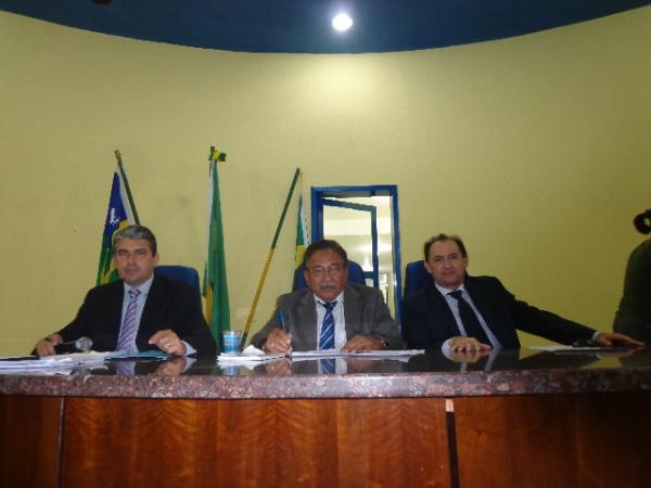 Vereadores: Maurício Bezerra (PTB), Manoel Simplício (PV) e Antônio Reis (PSDC).(Imagem:FlorianoNews)