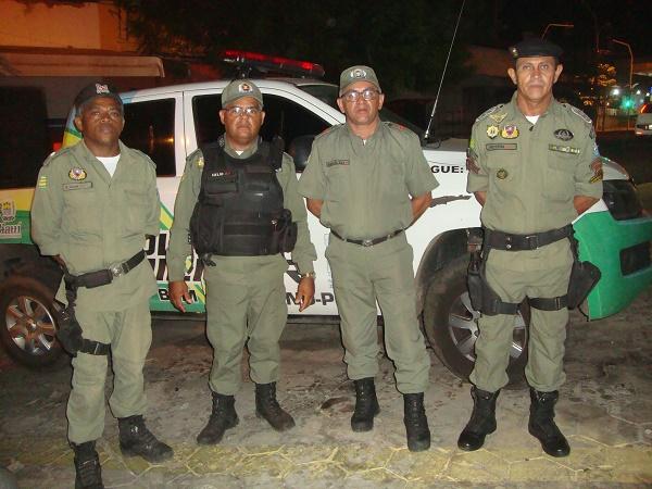 Cb R. Silva, Sub-Ten Hélio, Al CFC Benício e Cap Feitosa.(Imagem:Temístocles Filho/jc24horas)