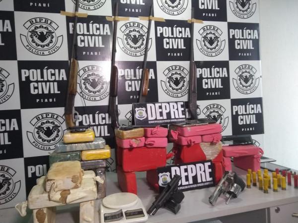 Depre realiza operação e prende suspeitos de traficar drogas do estado do Mato Grosso (Imagem:Marcos Teixeira/ TV Clube)
