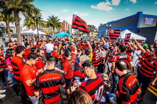 Flamengo teve forte apoio da torcida em Orlando.(Imagem:Alexandre Vidal / Flamengo)