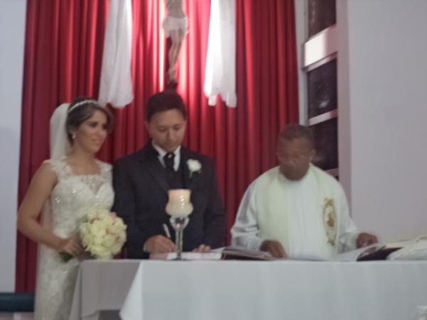 Enlace matrimonial de Marcello Borges e Priscylla Castro.(Imagem:FlorianoNews)