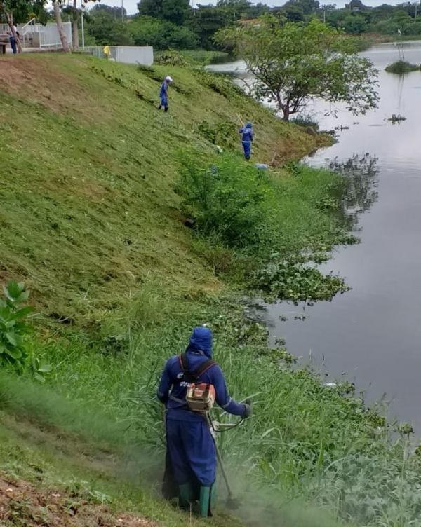 Semam intensificou limpeza no Parque do Mocambinho(Imagem: Divulgação/Semam)