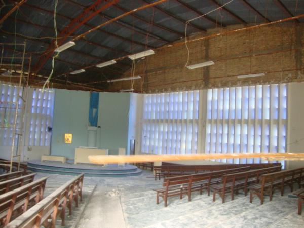 Igreja de Nossa Senhora das Graças com Teto sendo recuperado(Imagem:redaçao)