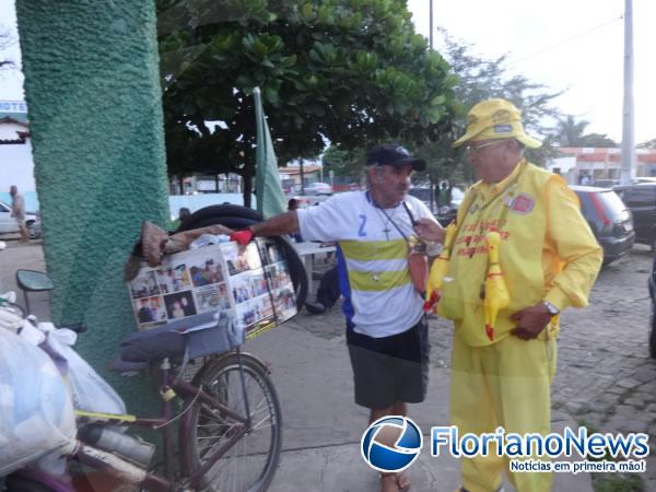 Município de Floriano recebeu a visita do Ciclista Maluco(Imagem:FlorianoNews)