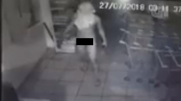 Homem rouba supermercado nu em Oeiras.(Imagem:Divulgação)