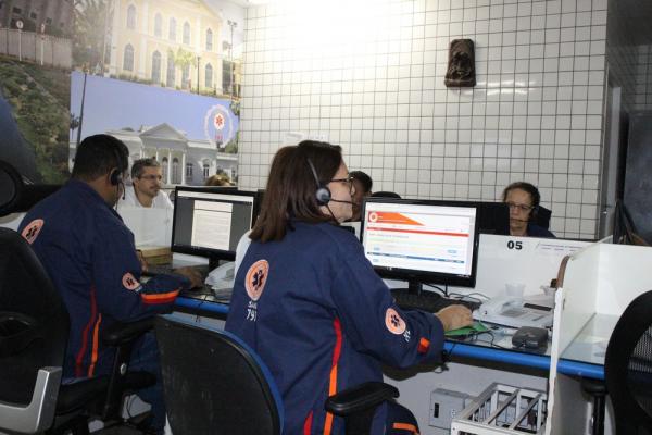 Central de Atendimento do Samu em Teresina.(Imagem:Gilcilene Araújo/G1)