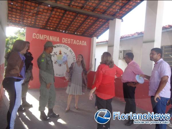 Secretária de Segurança visita quartel da PM de Floriano.(Imagem:FlorianoNews)