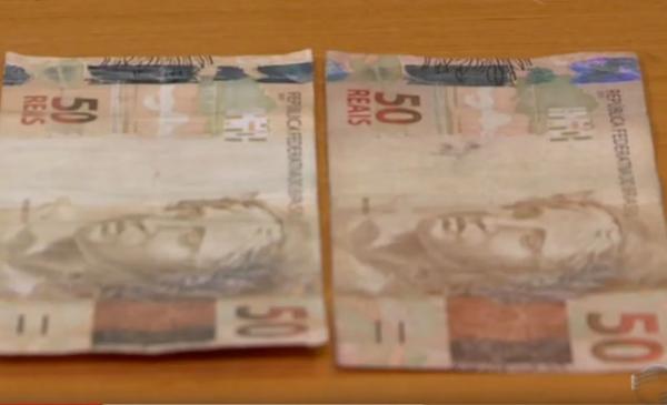 Notas falsas encontradas no Piauí equivalem a mais de R$ 250 mil.(Imagem:Reprodução/ TV Cidadeverde.com)