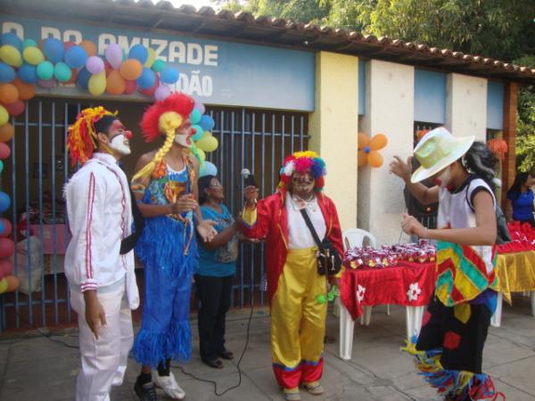 Na festa da casa da amizade no bairro Caixa Dágua(Imagem:redação)