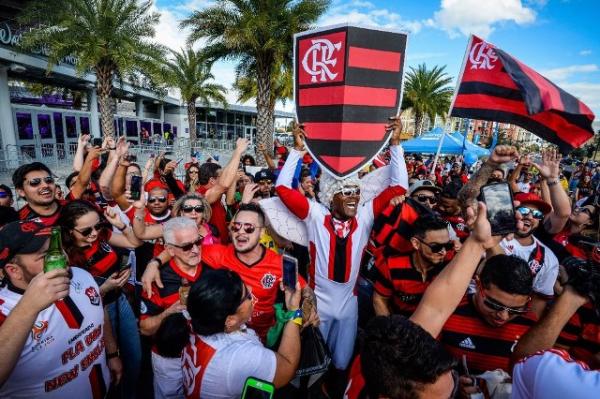 Torcida do Flamengo faz a festa em Orlando.(Imagem:Alexandre Vidal / Flamengo)