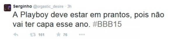 E-BBB Serginho alfineta participantes do 