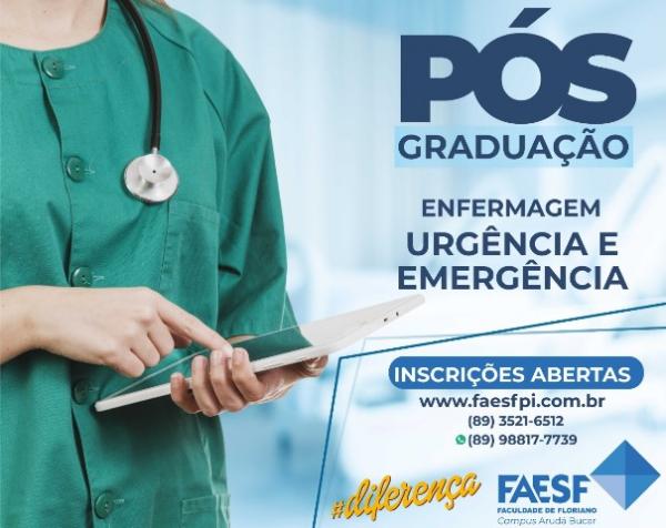 FAESF oferece curso de Pós-Graduação de Enfermagem em Emergência e Urgência.(Imagem:Divulgação)