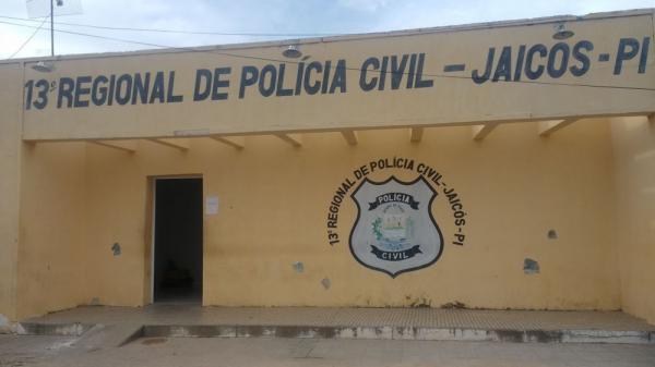 Suspeito foi levado para a Delegacia de Jaicós.(Imagem:Divulgação / PC)