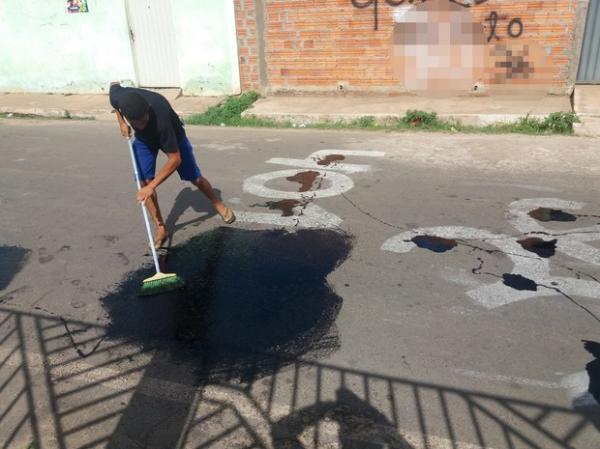 Após decisão, pichações foram apagadas em Luzilândia, no Piauí.(Imagem:Divulgação/TRE)