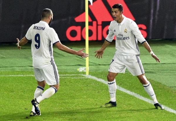 Cristiano Ronaldo comemora um dos gols contra o Kashima, no Mundial de 2016.(Imagem:EFE/EPA/FRANCK ROBICHON)