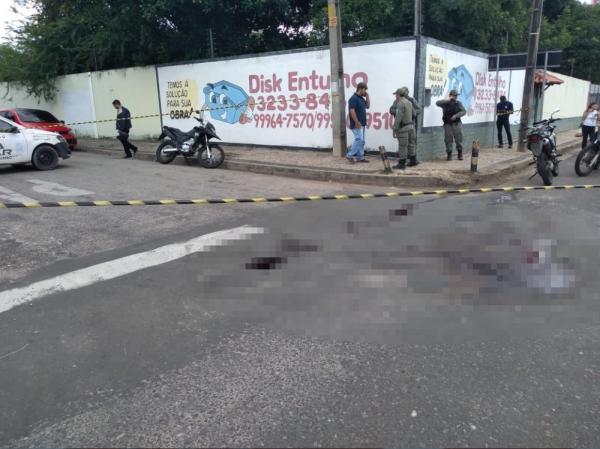 Policial é baleado durante discussão na porta de escola em Teresina.(Imagem:José Marcelo/G1 PI)