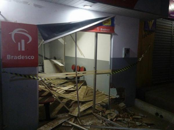 Posto bancário sofre explosão no interior do Piauí.(Imagem:Divulgação/Polícia Militar)