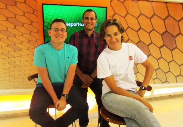 osiel Martins, Renan Morais e Emanuele Madeira debatem sobre o River-PI.(Imagem:G1 PI)