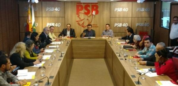 Integrantes da Executiva Nacional do PSB reunidos em Brasília.(Imagem:Gustavo Maia)