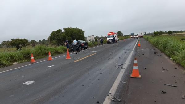 Trecho da rodovia onde aconteceu o acidente.(Imagem: Divulgação /PRF-PI)