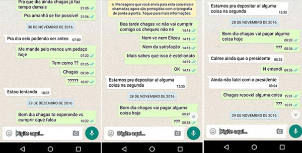 Xuxa arquiva conversa em aplicativo e diz que não tem retorno sobre o pagamento.(Imagem:Reprodução)