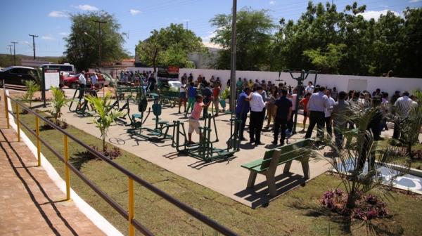 Foi inaugurada a Academia de Saúde para a população do bairro Aroeiras do Matadouro(Imagem:Divulgação)