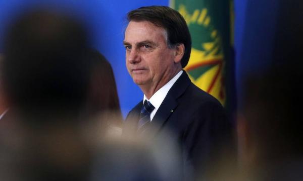 Presidente Jair Bolsonaro participa da cerim&ocirc;nia de posse do ministro da Secretaria de Governo do Pal&aacute;cio do Planalto, Luiz Eduardo Ramos.(Imagem:Jorge William / Ag&ecirc;ncia O Globo)