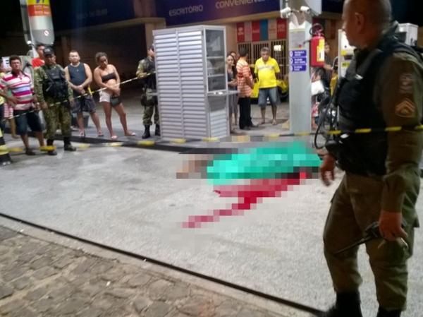 Assaltante foi morto dentro de posto na Avenida União.(Imagem:Divulgação/TV Clube)