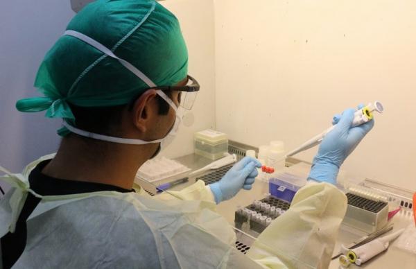 Teste para detectar o novo coronavírus, causador da Covid-19.(Imagem:Francisco França/Secom-PB)