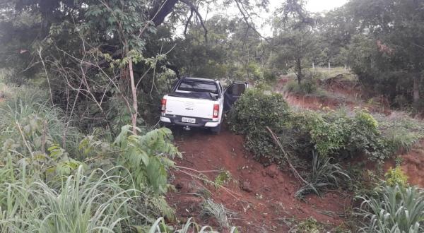 Caminhonete envolvida no acidente(Imagem:Divulgação/Polícia Militar)